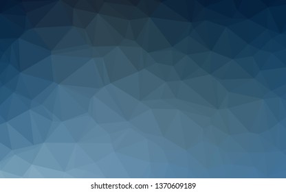 Light BLUE vector polygon abstract background. Shining illustration, which consist of triangles. Template for your brand book.