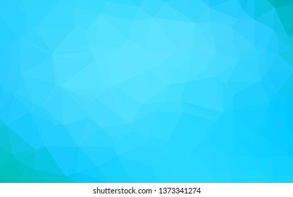 Light BLUE vector polygon abstract backdrop. Geometric illustration in Origami style with gradient. Template for a cell phone background.