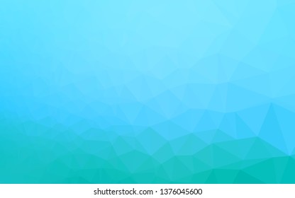 Light BLUE vector polygon abstract backdrop. Colorful illustration in abstract style with gradient. Template for your brand book.