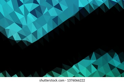 Light BLUE vector polygon abstract background. A completely new color illustration in a vague style. Polygonal design for your web site.