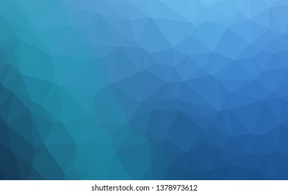Light BLUE vector polygon abstract layout. Geometric illustration in Origami style with gradient. Template for a cell phone background.