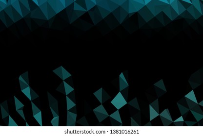 Light BLUE vector polygon abstract background. A vague abstract illustration with gradient. Completely new design for your business.
