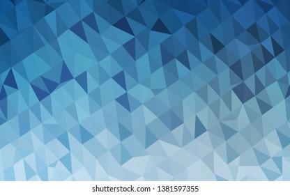 Light BLUE vector polygon abstract background. Colorful illustration in abstract style with gradient. Template for your brand book.
