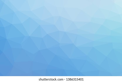 Light BLUE vector polygon abstract layout. Geometric illustration in Origami style with gradient. Template for your brand book.
