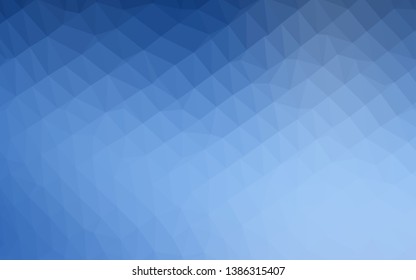 Light BLUE vector polygon abstract layout. Shining illustration, which consist of triangles. Elegant pattern for a brand book.