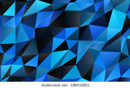 Light BLUE vector polygon abstract layout. Creative illustration in halftone style with gradient. Completely new template for your business design.