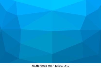 Light BLUE vector polygon abstract layout. Glitter abstract illustration with an elegant design. Triangular pattern for your business design.