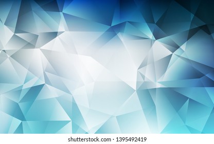Light BLUE vector polygon abstract layout. A completely new color illustration in a polygonal style. Template for cell phone's backgrounds.
