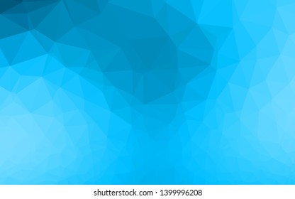 Light BLUE vector polygon abstract background. A vague abstract illustration with gradient. Triangular pattern for your business design.