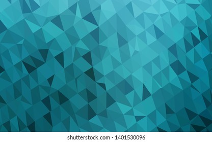 Light BLUE vector polygon abstract layout. Shining illustration, which consist of triangles. Template for your brand book.