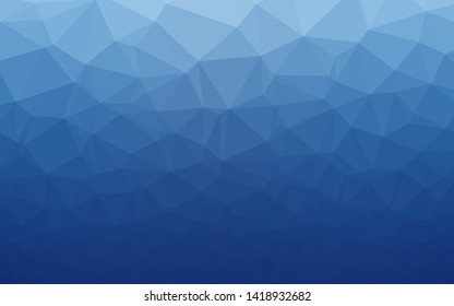 Light BLUE vector polygon abstract layout. Shining illustration, which consist of triangles. Template for your brand book.