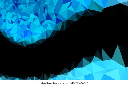 Light BLUE vector polygon abstract backdrop. Triangular geometric sample with gradient.  Triangular pattern for your business design.