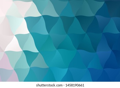 Light BLUE vector polygon abstract layout. Shining polygonal illustration, which consist of triangles. A completely new design for your leaflet.