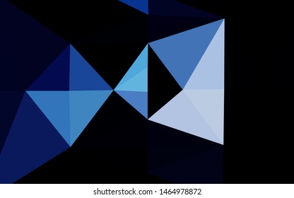 Light BLUE vector polygon abstract layout. Shining illustration, which consist of triangles. Completely new design for your business.
