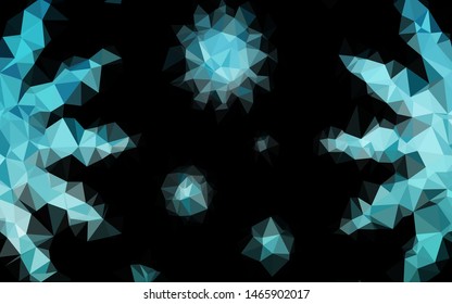 Light BLUE vector polygon abstract background. A vague abstract illustration with gradient. Textured pattern for background.