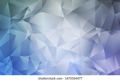 Light BLUE vector polygon abstract layout. Colorful illustration in polygonal style with gradient. Textured pattern for your backgrounds.