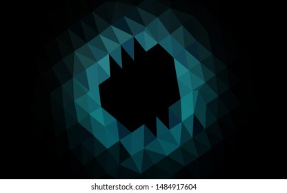 Light BLUE vector polygon abstract layout. Creative illustration in halftone style with gradient. Polygonal design for your web site.