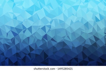 Light BLUE vector polygon abstract backdrop. Triangular geometric sample with gradient.  Completely new template for your business design.