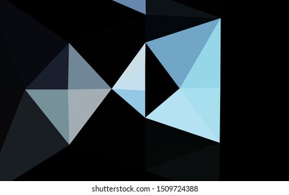 Light BLUE vector polygon abstract background. Glitter abstract illustration with an elegant design. The best triangular design for your business.