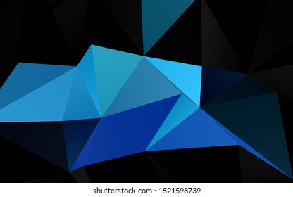 Light BLUE vector polygon abstract background. Shining illustration, which consist of triangles. Completely new template for your business design.