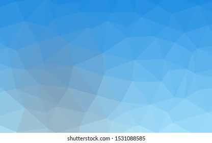 Light BLUE vector polygon abstract background. An elegant bright illustration with gradient. Template for a cell phone background.