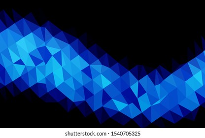 Light BLUE vector polygon abstract background. Glitter abstract illustration with an elegant design. Brand new style for your business design.