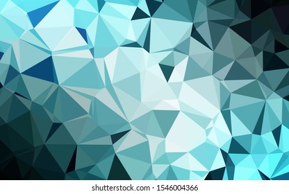 Light BLUE vector polygon abstract layout. Colorful abstract illustration with gradient. Textured pattern for background.
