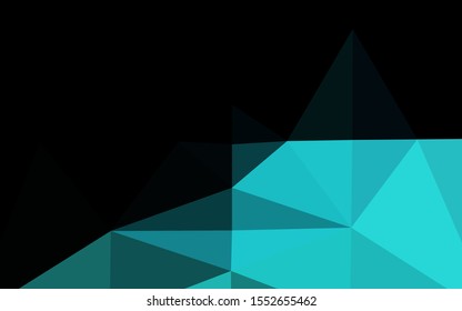 Light BLUE vector polygon abstract layout. Shining illustration, which consist of triangles. Completely new template for your business design.