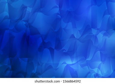 Light BLUE vector polygon abstract backdrop. Glitter abstract illustration with an elegant triangles. Polygonal design for your web site.
