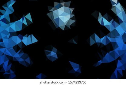 Light BLUE vector polygon abstract background. Creative illustration in halftone style with gradient. Textured pattern for background.