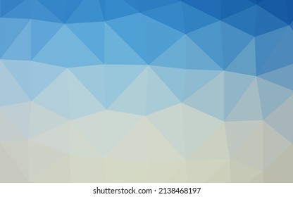 Light BLUE vector polygon abstract background. Triangular geometric sample with gradient.  New texture for your design.