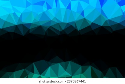 Diseño abstracto de polígono vectorial AZUL claro. Ilustración colorida de estilo Origami con degradado.  Diseño poligonal para su sitio web.