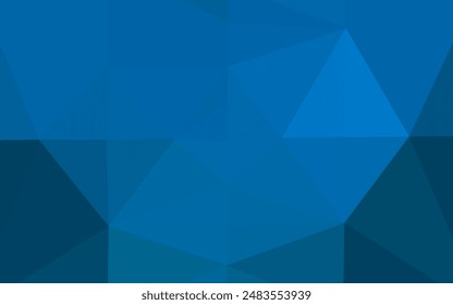 Diseño abstracto de polígono de Vector AZUL claro. Muestra geométrica triangular con gradiente.  Nueva textura para su diseño.