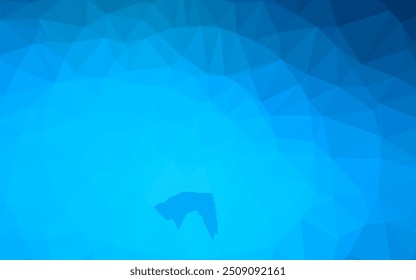Layout abstrato do polígono vetorial AZUL claro. Ilustração colorida em estilo abstrato com gradiente. Modelo para um plano de fundo de celular.