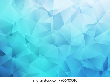 Light BLUE vector polygon abstract background. A vague abstract illustration with gradient. The completely new template can be used for your brand book.