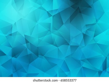 Light BLUE vector polygon abstract pattern. A vague abstract illustration with gradient. The completely new template can be used for your brand book.