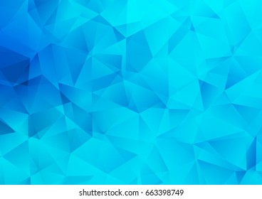 Light BLUE vector polygon abstract pattern. Glitter abstract illustration with an elegant design. Brand-new style for your business design.
