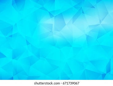 Light BLUE vector polygon abstract template. Geometric illustration in Origami style with gradient.  The elegant pattern can be used as part of a brand book.