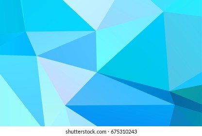 Light BLUE vector polygon abstract pattern. A vague abstract illustration with gradient. The completely new template can be used for your brand book.