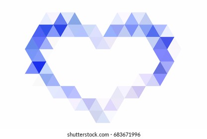 Light BLUE vector polygon abstract template. Colorful abstract illustration with gradient. A new texture for your design.