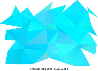 Light BLUE vector polygon abstract pattern. Modern geometrical abstract illustration with gradient. Brand-new design for your business.