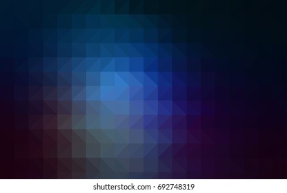 Light BLUE vector polygon abstract template. A sample with polygonal shapes. The best triangular design for your business.