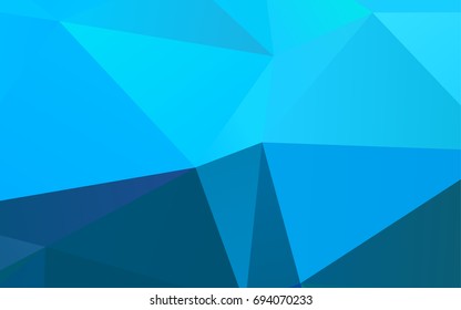 Light BLUE vector polygon abstract background. Triangular geometric sample with gradient.  The textured pattern can be used for background.