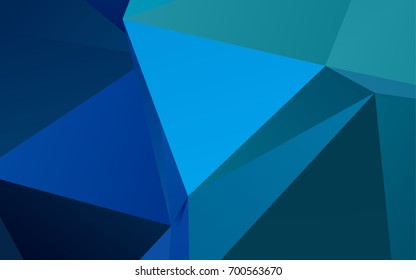 Light BLUE vector polygon abstract pattern. A sample with polygonal shapes. The completely new template can be used for your brand book.