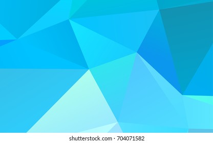 Light BLUE vector polygon abstract background. Geometric illustration in Origami style with gradient.  The polygonal design can be used for your web site.