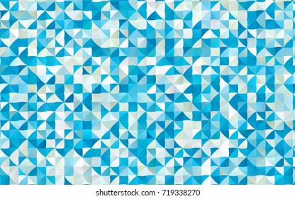 Light BLUE vector polygon abstract template. Shining illustration, which consist of triangles. A new texture for your design.