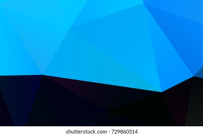 Light BLUE vector polygon abstract template. Glitter abstract illustration with an elegant design. A completely new design for your business.