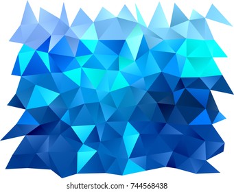 Light BLUE vector polygon abstract pattern. Geometric illustration in Origami style with gradient.  The textured pattern can be used for background.