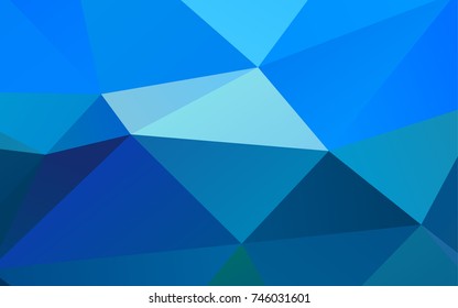 Light BLUE vector polygon abstract background. Triangular geometric sample with gradient.  A completely new design for your business.