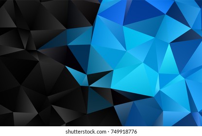 Light BLUE vector polygon abstract pattern. Creative geometric illustration in Origami style with gradient. The elegant pattern can be used as part of a brand book.